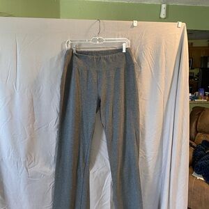 Wide Leg Women's Yoga Pants in Heather Gray